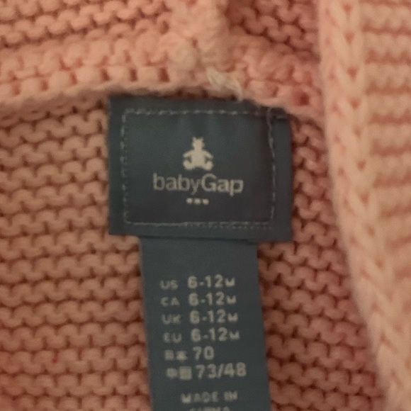 Baby Gap - Light Pink Button Up Sweater with Hood - Picture 3 of 3